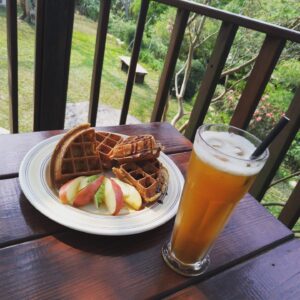 鬆餅+飲品